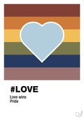 plakat: love - heavenly blue-LGBTQ-A1two3