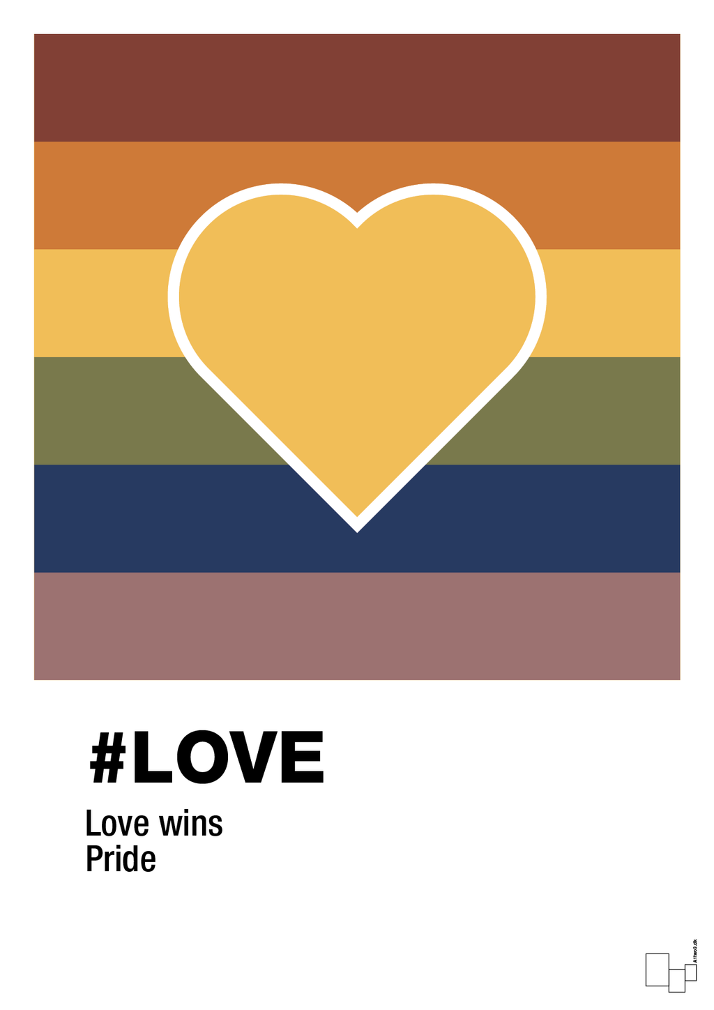 plakat: love - honeycomb-LGBTQ-A1two3