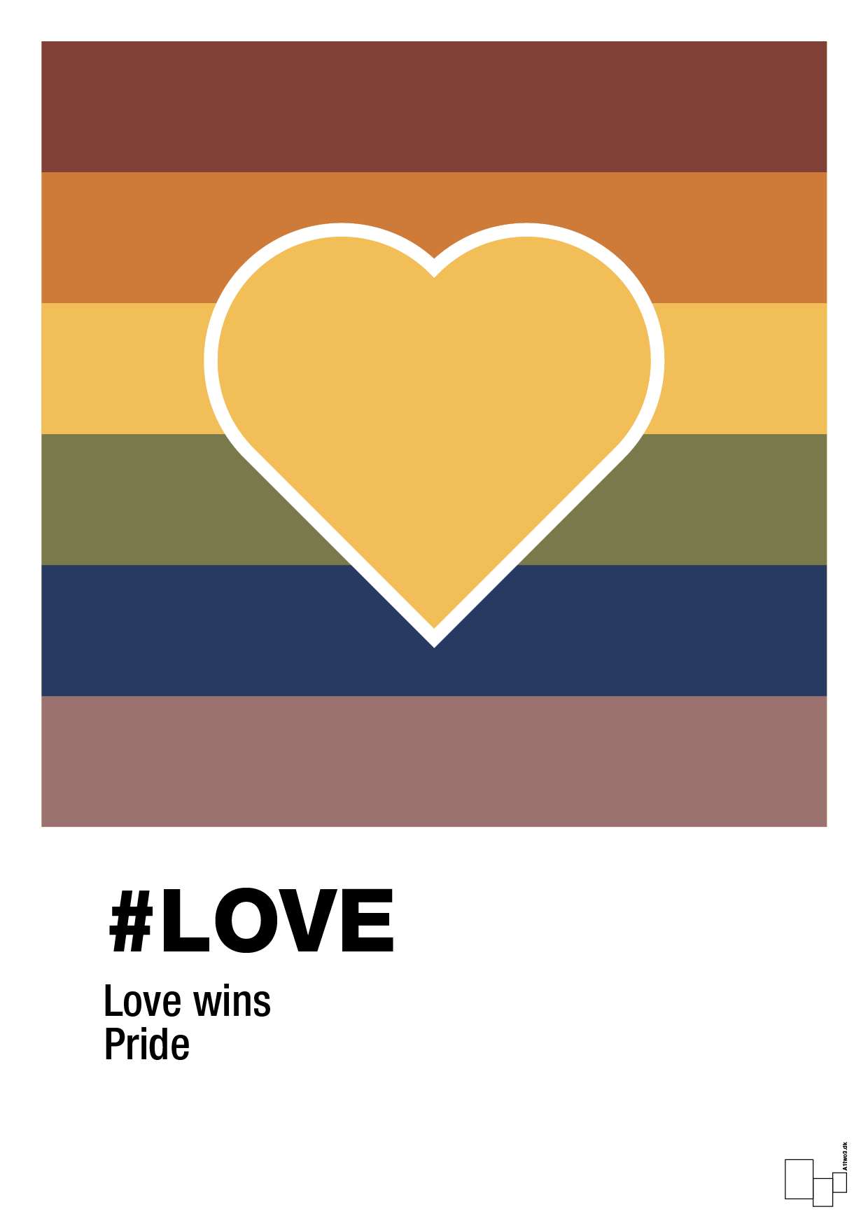 plakat: love - honeycomb-LGBTQ-A1two3