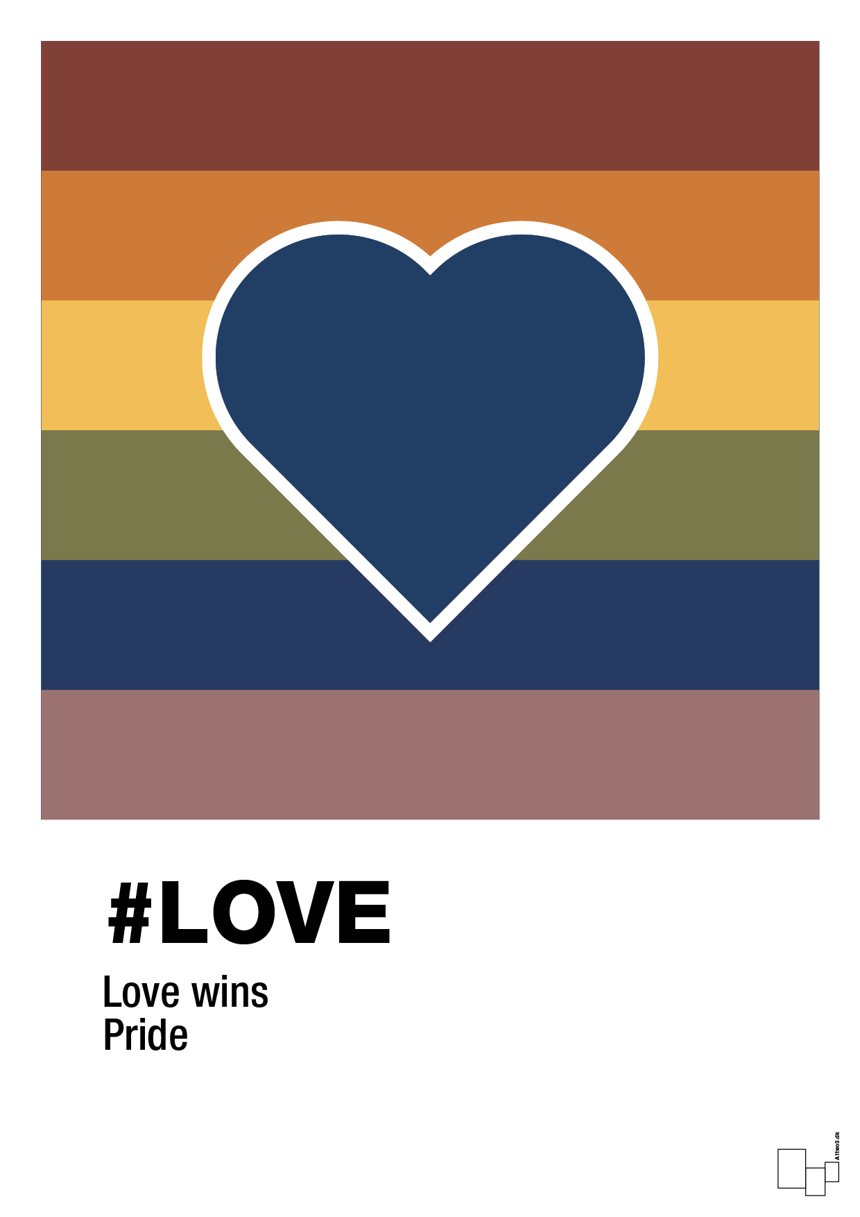 plakat: love - lapis blue-LGBTQ-A1two3