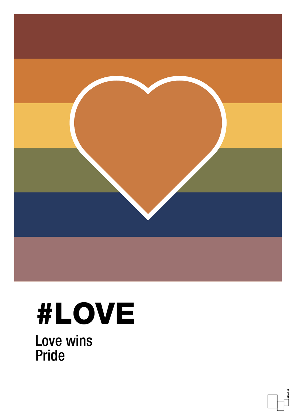 plakat: love - rumba orange-LGBTQ-A1two3