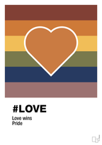 plakat: love - rumba orange-LGBTQ-A1two3