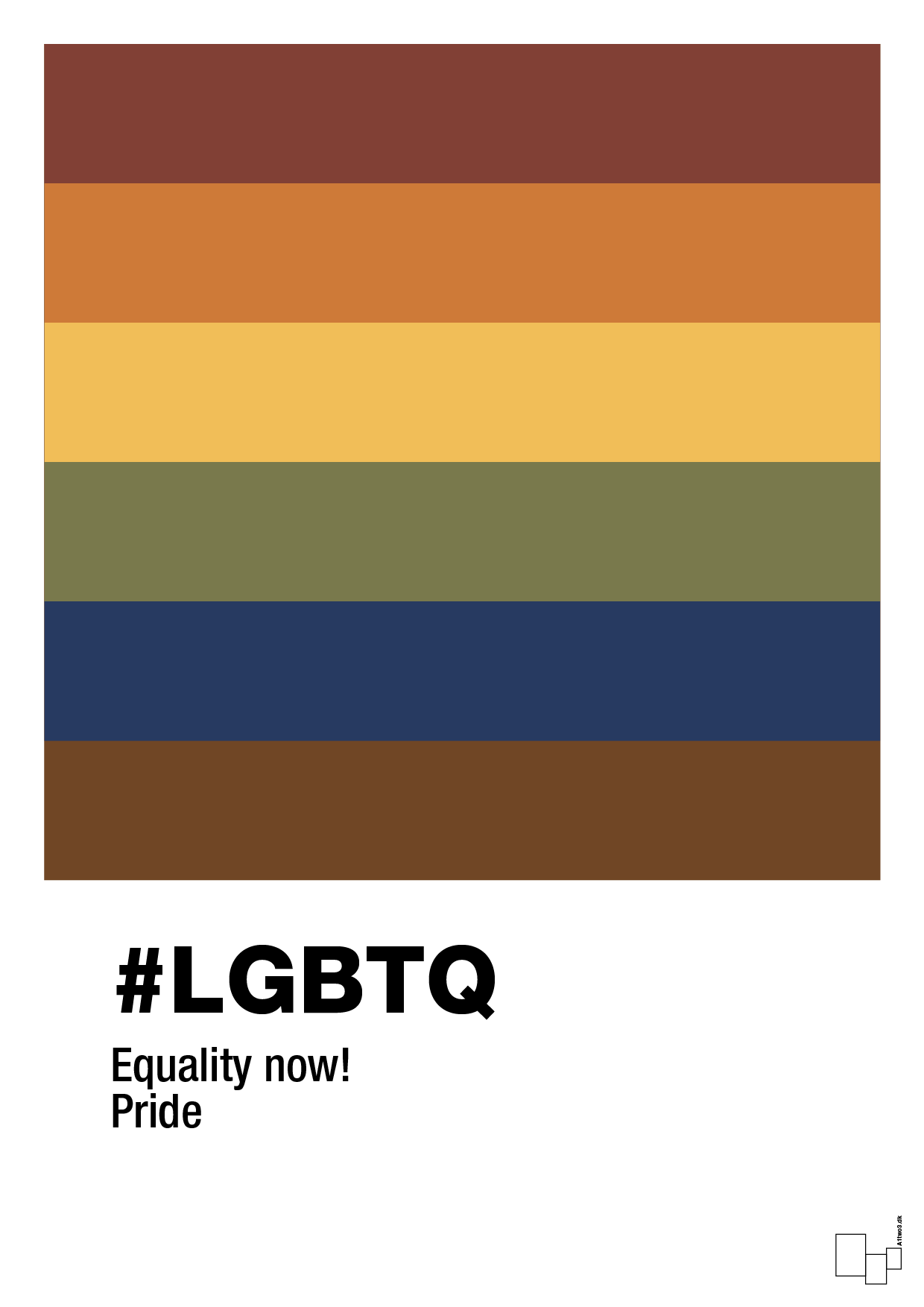 plakat: lgbtq - dark brown-LGBTQ-A1two3