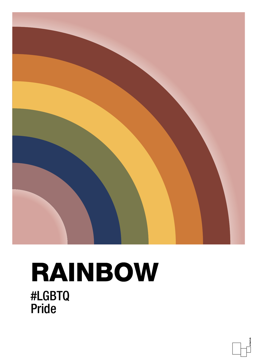 plakat: rainbow - bubble shell-LGBTQ-A1two3