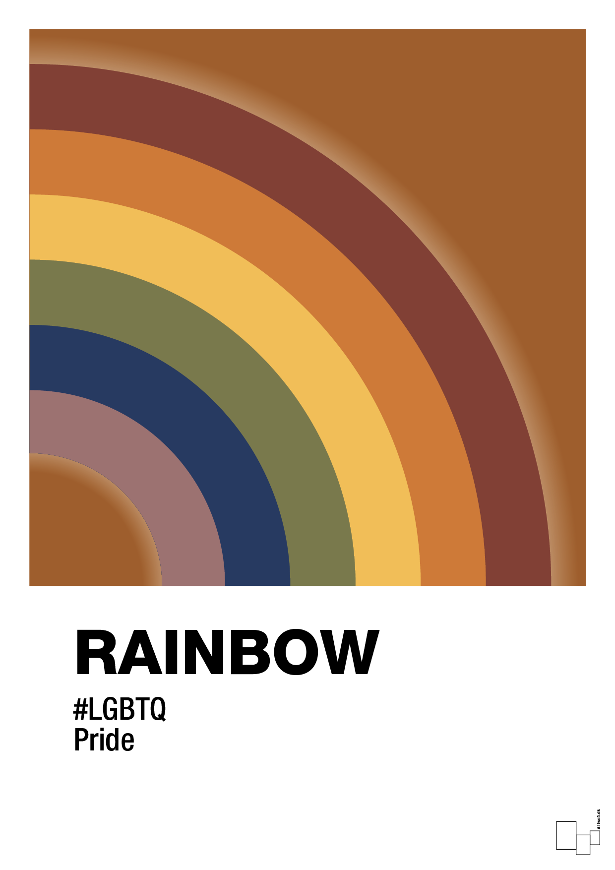 plakat: rainbow - cognac-LGBTQ-A1two3