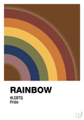 plakat: rainbow - dark brown-LGBTQ-A1two3