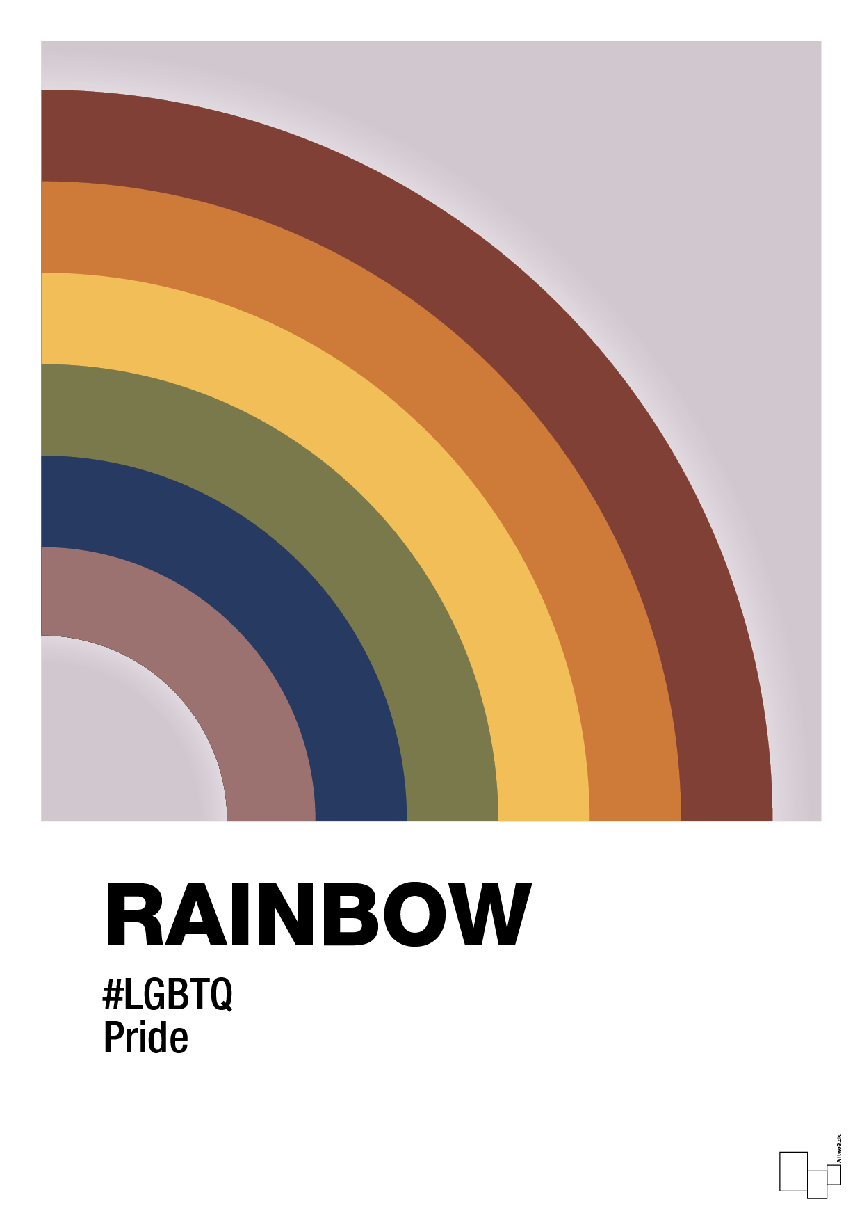 plakat: rainbow - dusty lilac-LGBTQ-A1two3