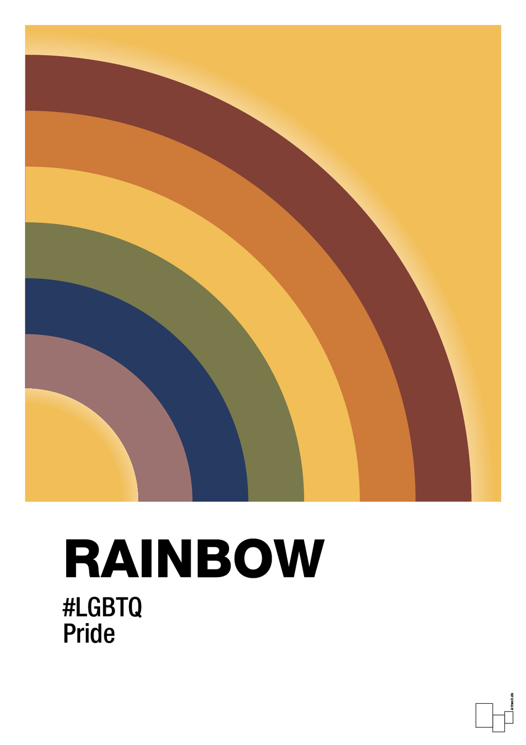 plakat: rainbow - honeycomb-LGBTQ-A1two3