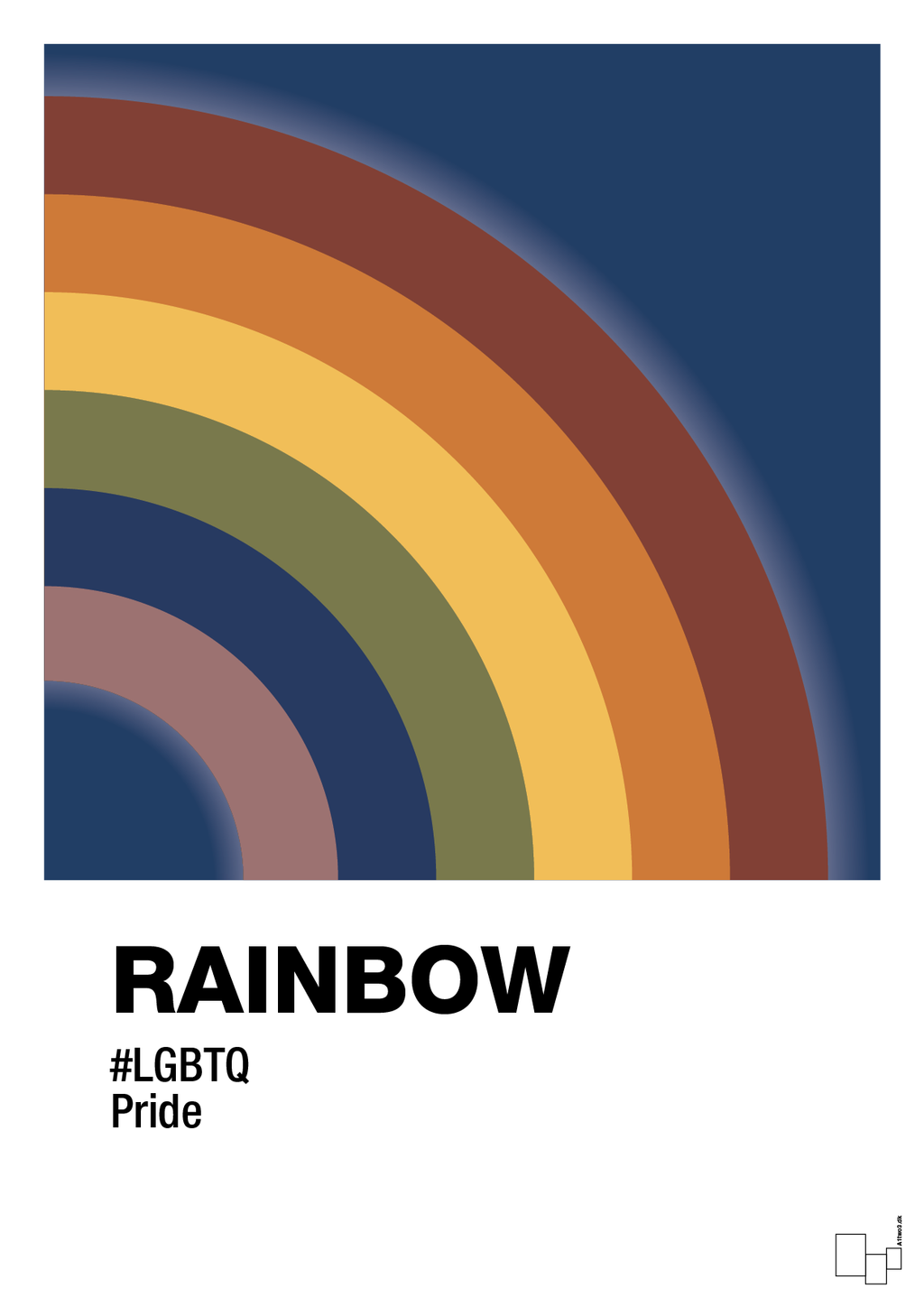 plakat: rainbow - lapis blue-LGBTQ-A1two3