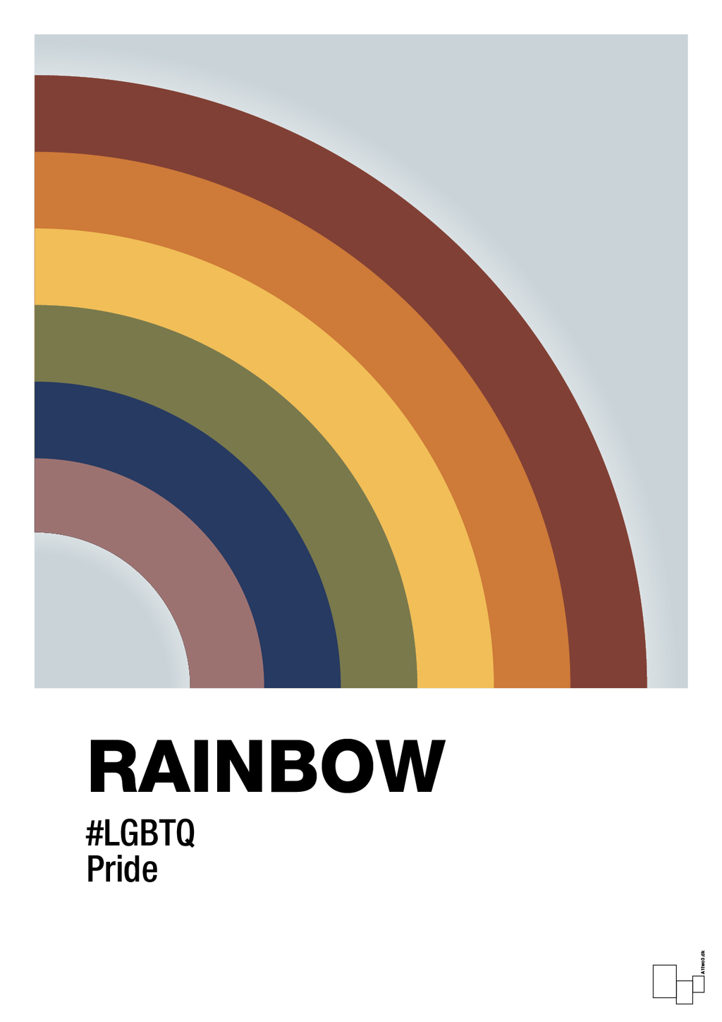 plakat: rainbow - light drizzle-LGBTQ-A1two3