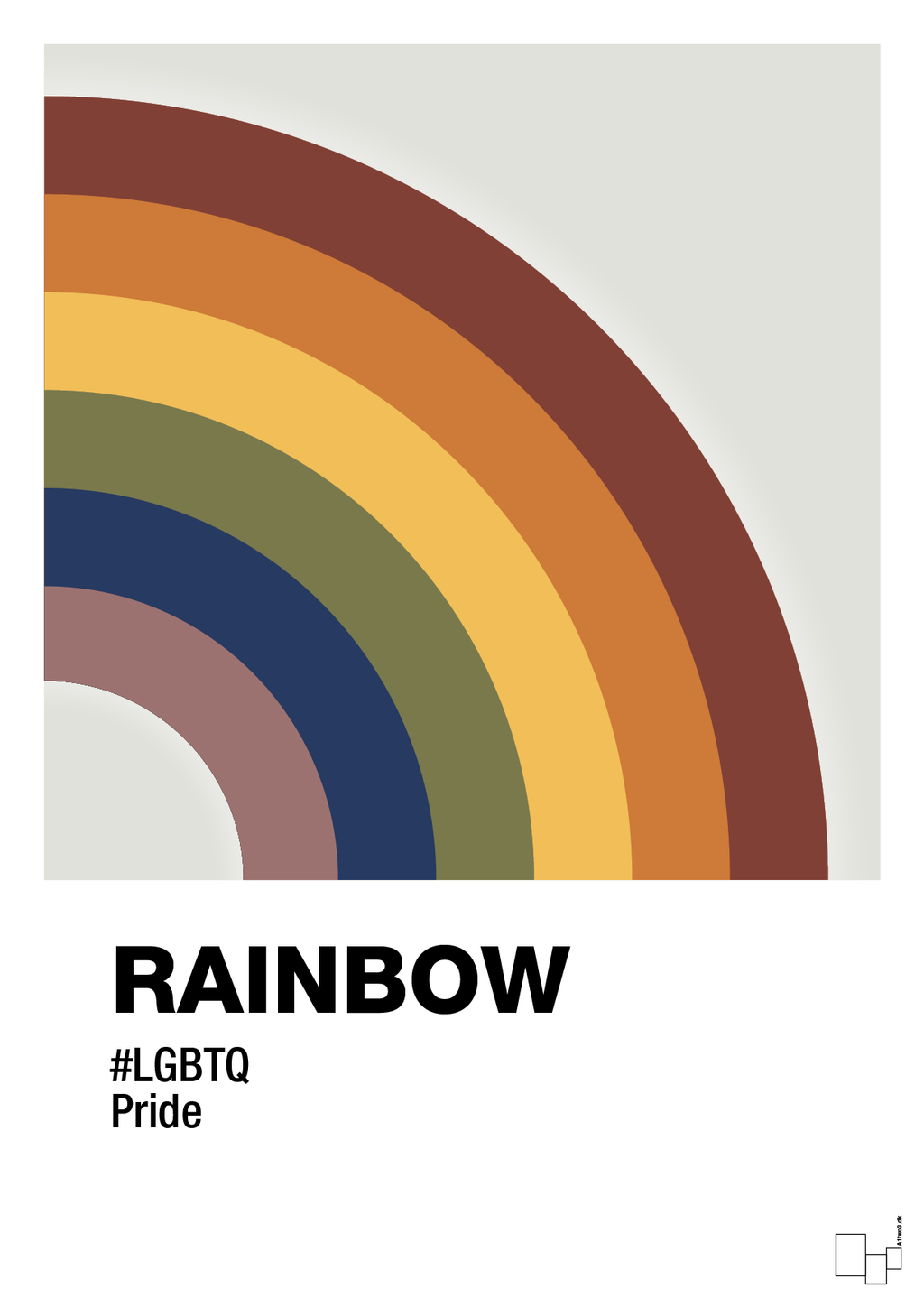 plakat: rainbow - painters white-LGBTQ-A1two3