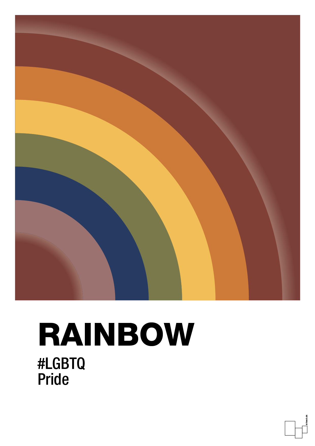 plakat: rainbow - red pepper-LGBTQ-A1two3