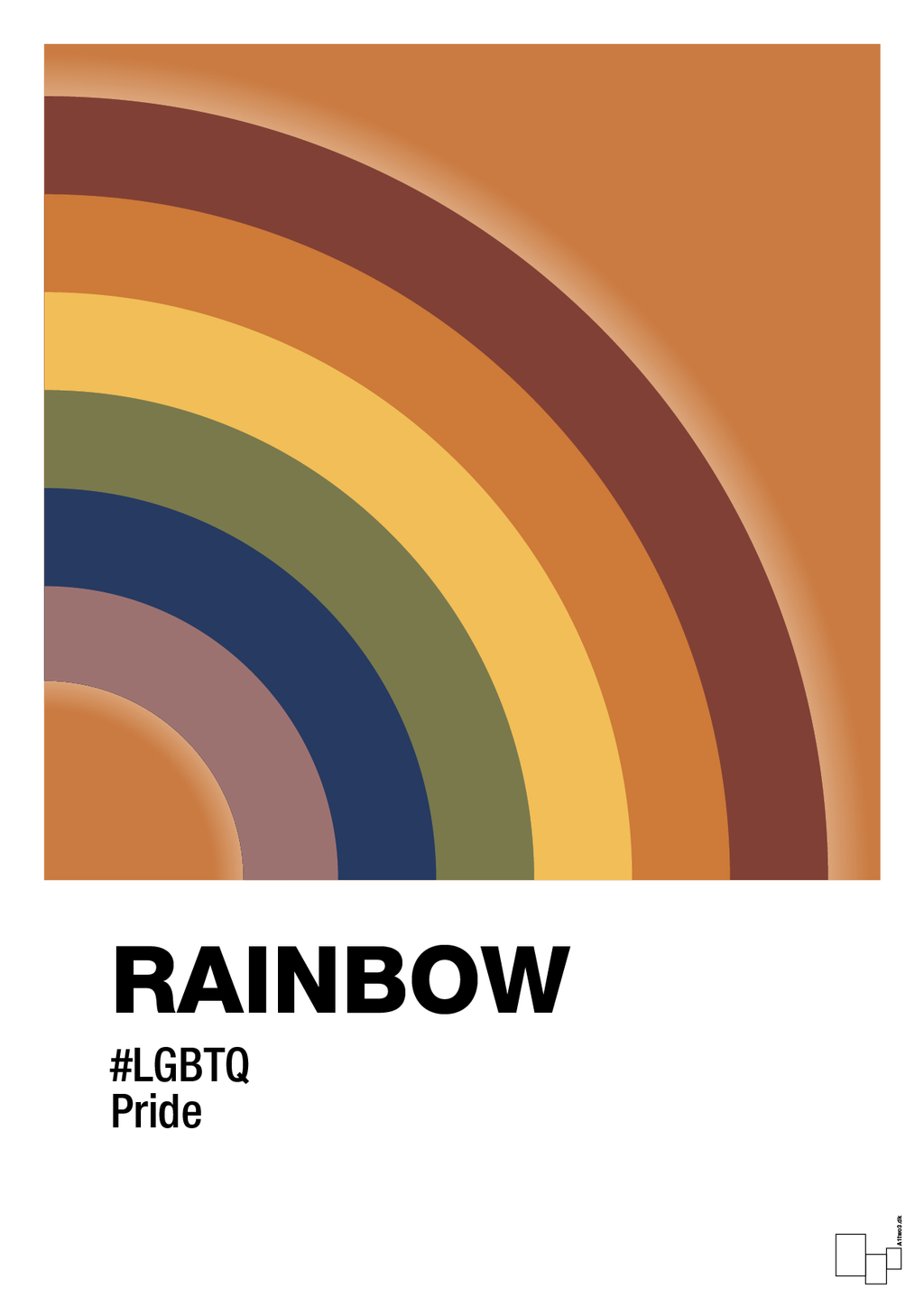 plakat: rainbow - rumba orange-LGBTQ-A1two3