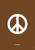 plakat: freedom - dark brown-LGBTQ-A1two3