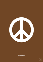 plakat: freedom - dark brown-LGBTQ-A1two3