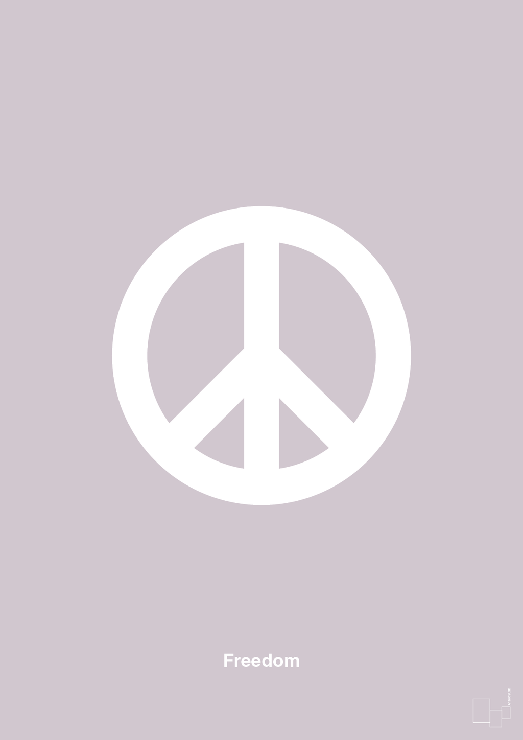 plakat: freedom - dusty lilac-LGBTQ-A1two3