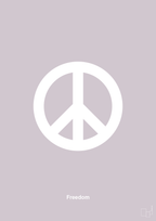 plakat: freedom - dusty lilac-LGBTQ-A1two3