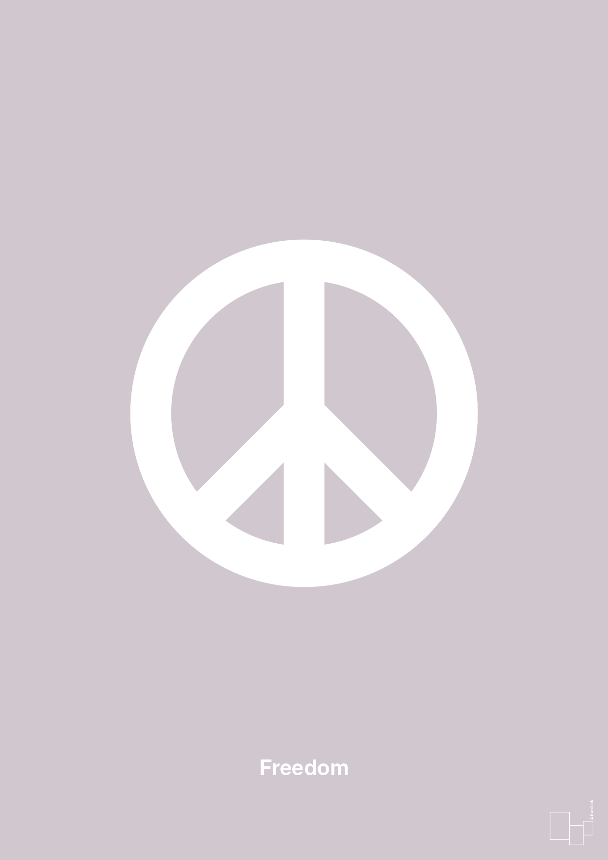 plakat: freedom - dusty lilac-LGBTQ-A1two3