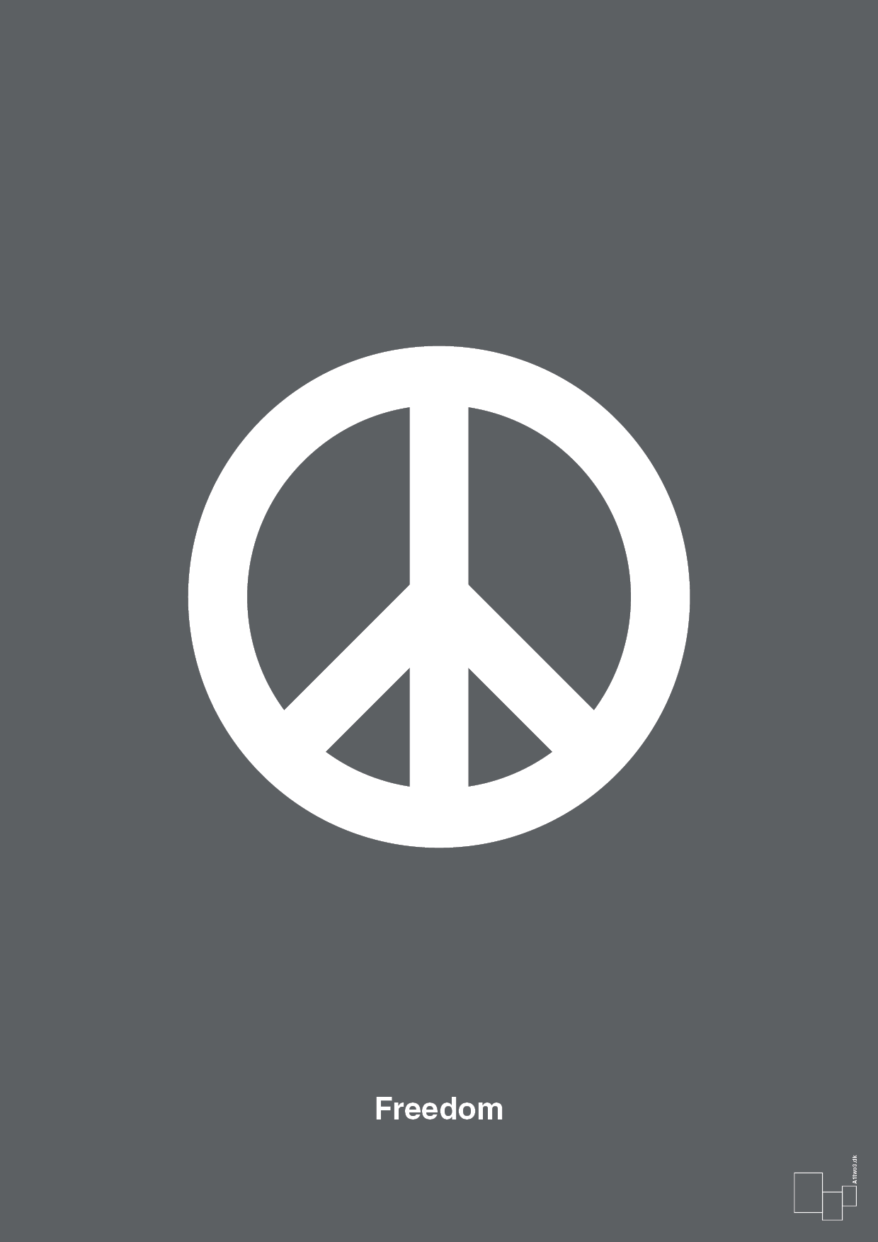 plakat: freedom - graphic charcoal-LGBTQ-A1two3