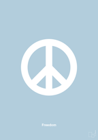 plakat: freedom - heavenly blue-LGBTQ-A1two3