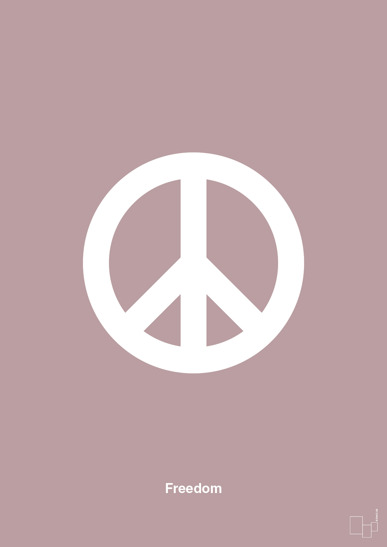 plakat: freedom - light rose-LGBTQ-A1two3