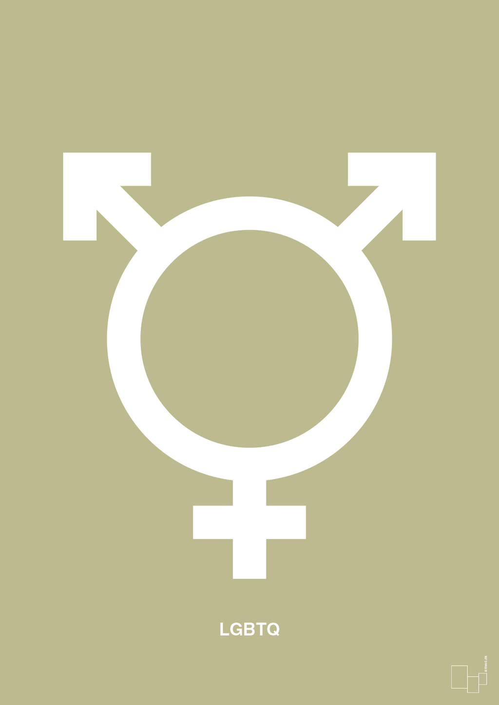 plakat: lgbtq symbol - back to nature-Symboler-A1two3