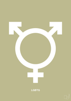 plakat: lgbtq symbol - back to nature-Symboler-A1two3