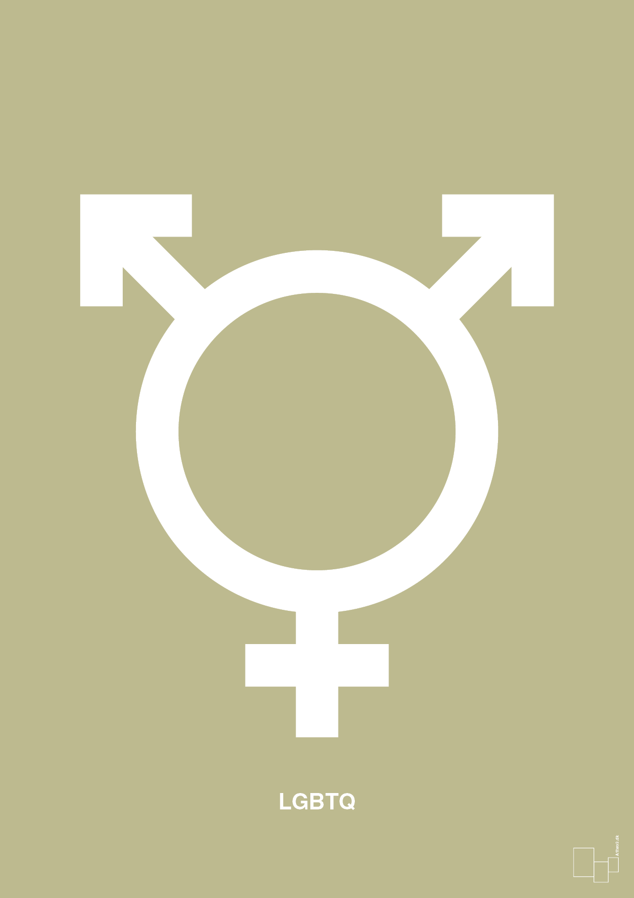 plakat: lgbtq symbol - back to nature-Symboler-A1two3