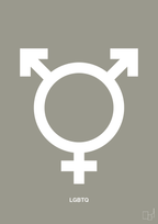 plakat: lgbtq symbol - battleship gray-Symboler-A1two3