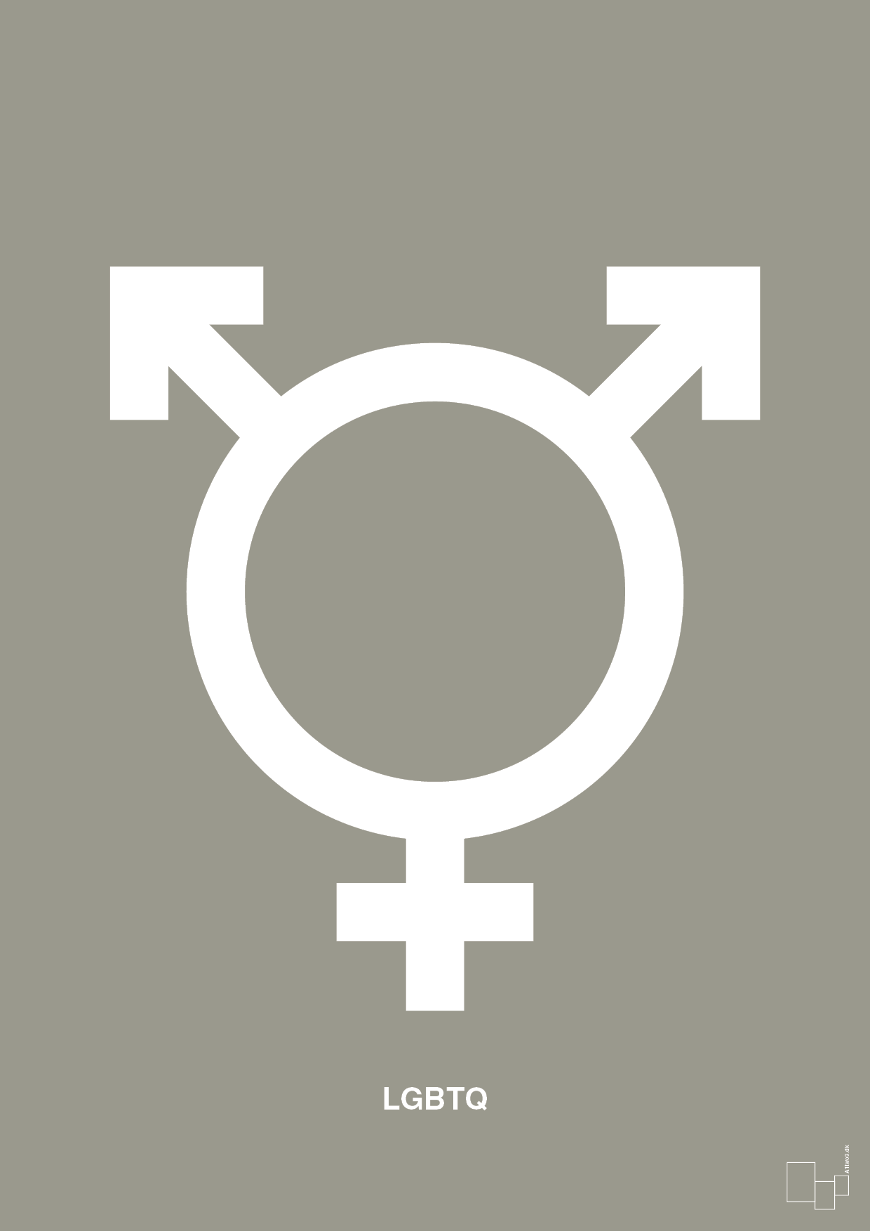 plakat: lgbtq symbol - battleship gray-Symboler-A1two3