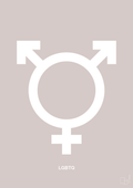 plakat: lgbtq symbol - broken beige-Symboler-A1two3