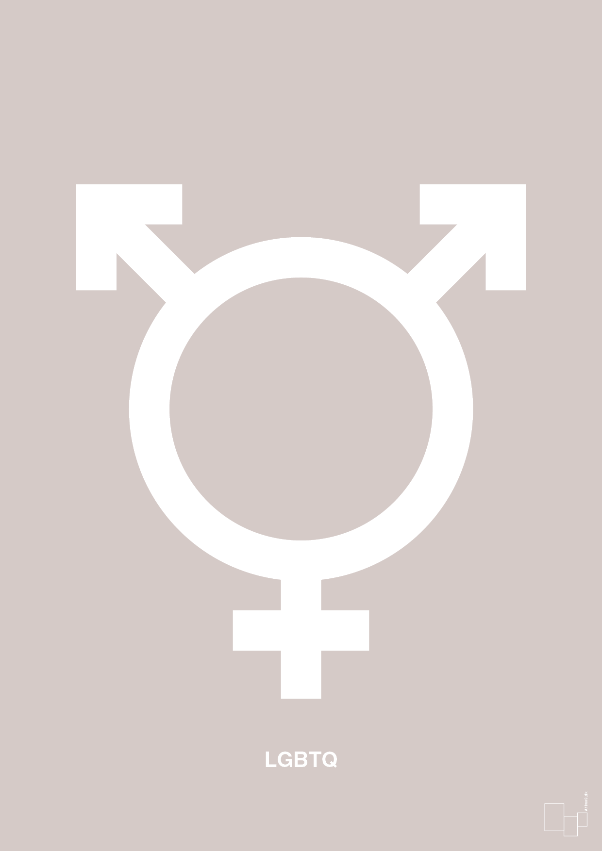 plakat: lgbtq symbol - broken beige-Symboler-A1two3