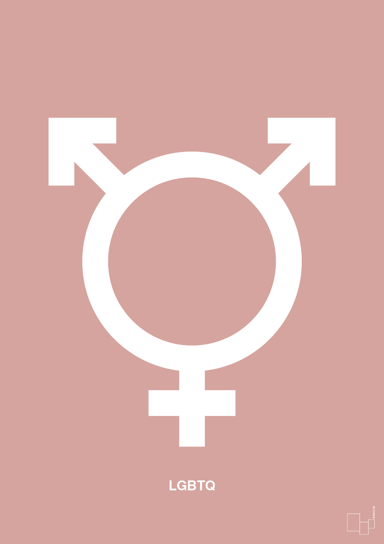 plakat: lgbtq symbol - bubble shell-Symboler-A1two3