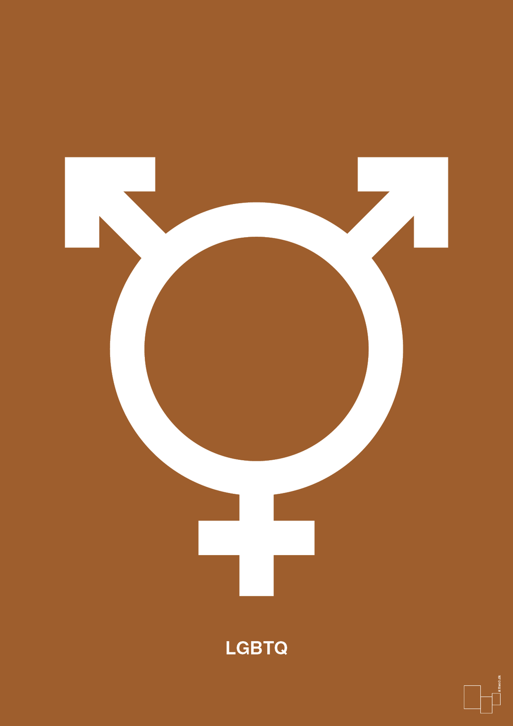 plakat: lgbtq symbol - cognac-Symboler-A1two3