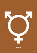 plakat: lgbtq symbol - cognac-Symboler-A1two3
