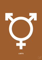 plakat: lgbtq symbol - cognac-Symboler-A1two3
