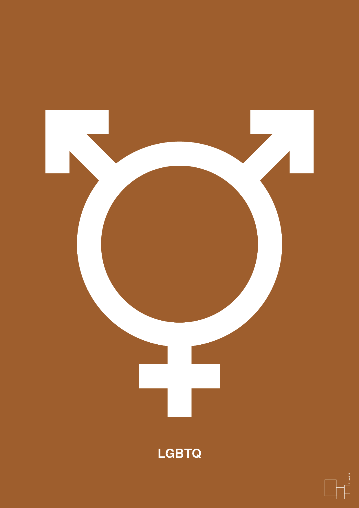 plakat: lgbtq symbol - cognac-Symboler-A1two3