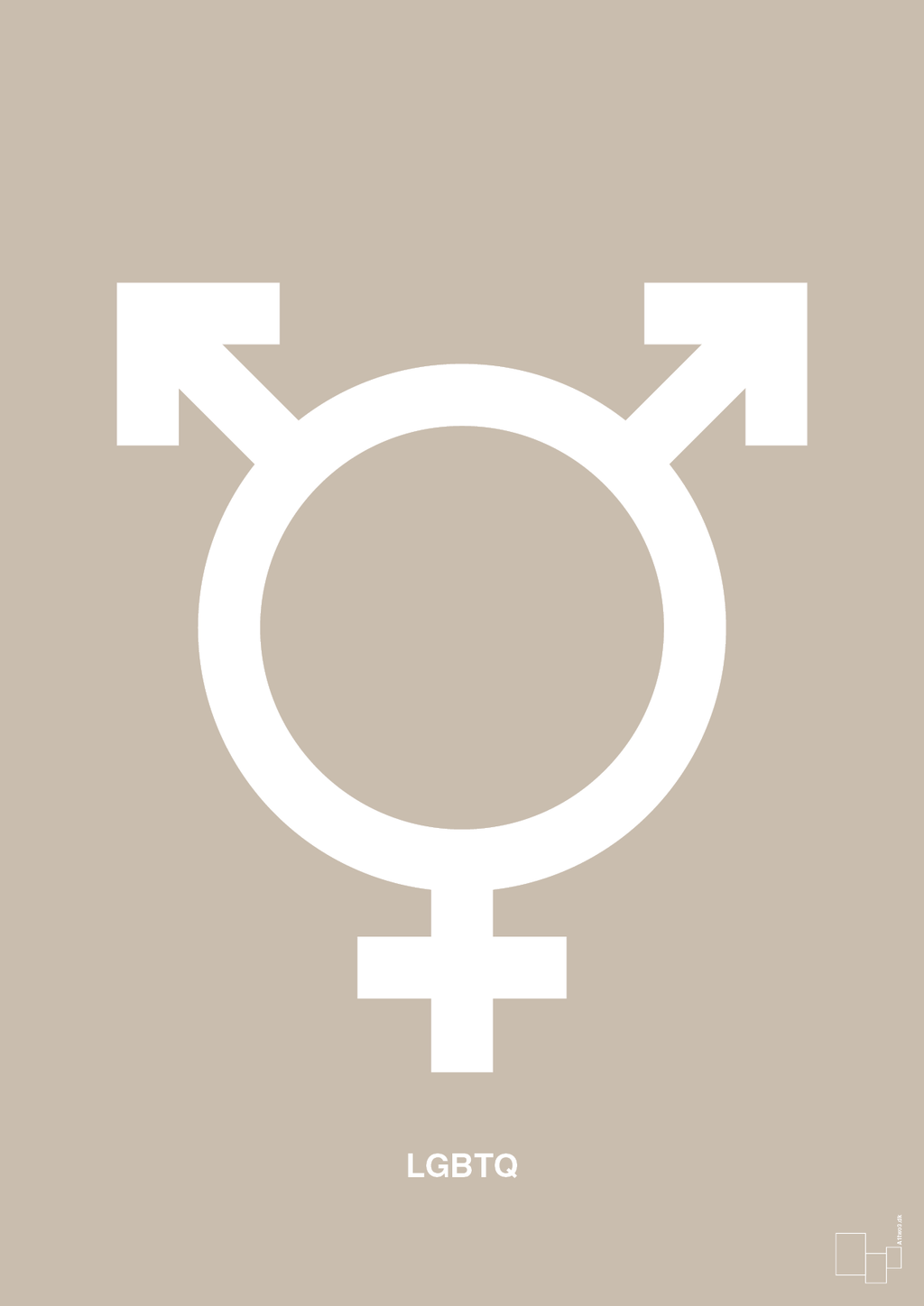 plakat: lgbtq symbol - creamy mushroom-Symboler-A1two3