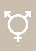 plakat: lgbtq symbol - creamy mushroom-Symboler-A1two3