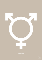 plakat: lgbtq symbol - creamy mushroom-Symboler-A1two3