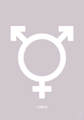 plakat: lgbtq symbol - dusty lilac-Symboler-A1two3