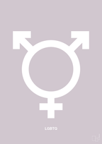 plakat: lgbtq symbol - dusty lilac-Symboler-A1two3
