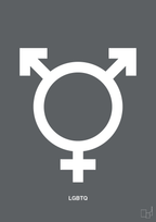plakat: lgbtq symbol - graphic charcoal-Symboler-A1two3