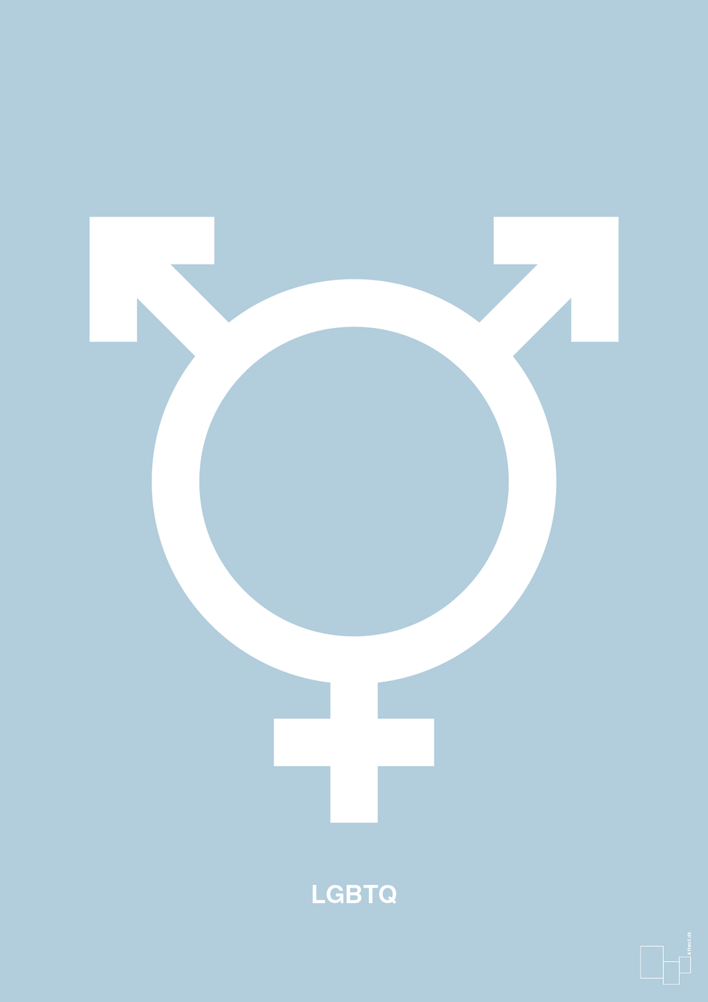 plakat: lgbtq symbol - heavenly blue-Symboler-A1two3