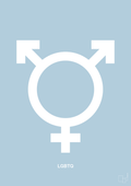 plakat: lgbtq symbol - heavenly blue-Symboler-A1two3