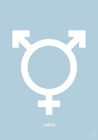 plakat: lgbtq symbol - heavenly blue-Symboler-A1two3