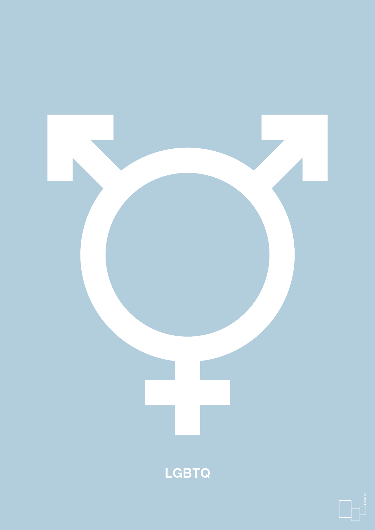 plakat: lgbtq symbol - heavenly blue-Symboler-A1two3