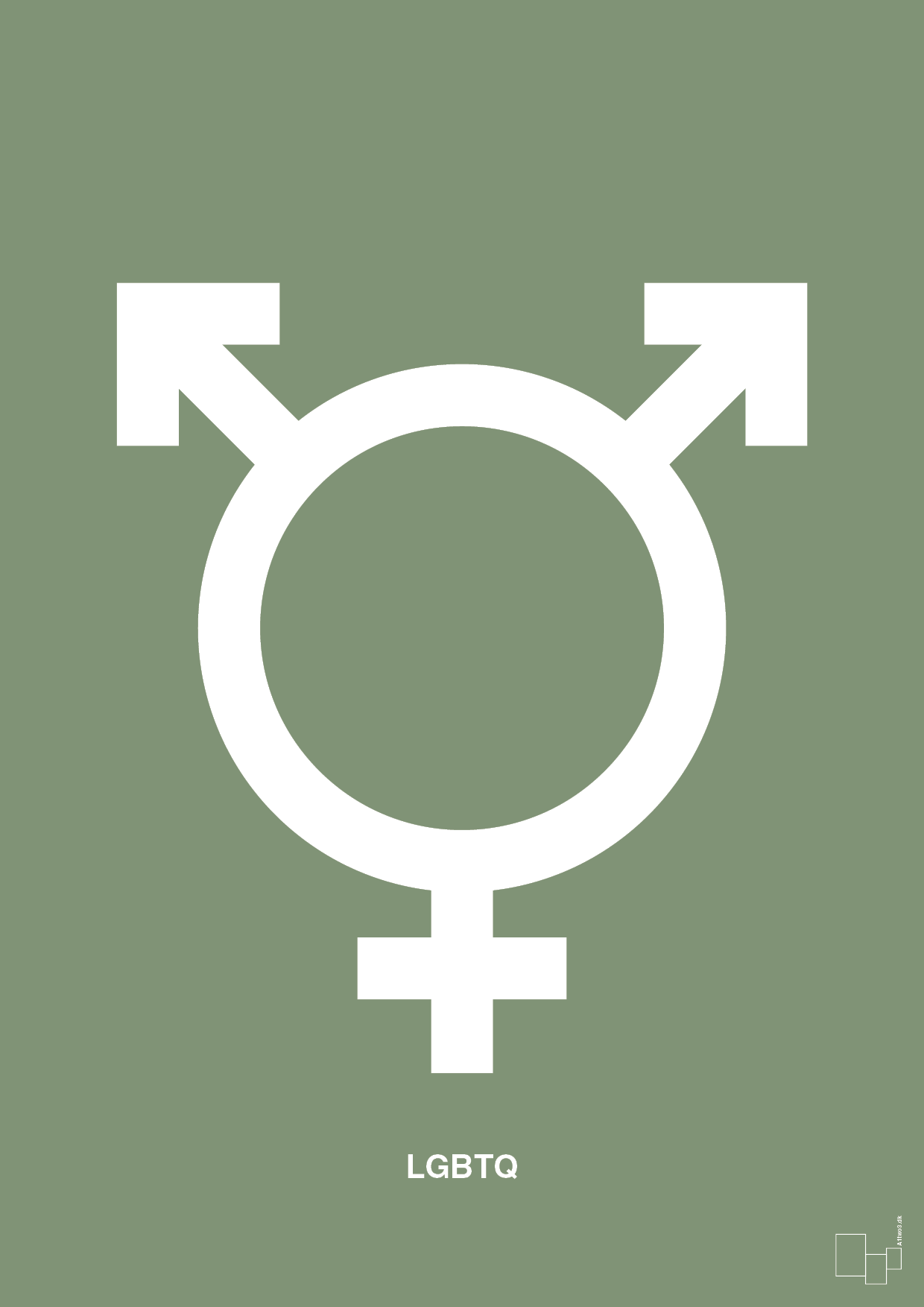plakat: lgbtq symbol - jade-Symboler-A1two3