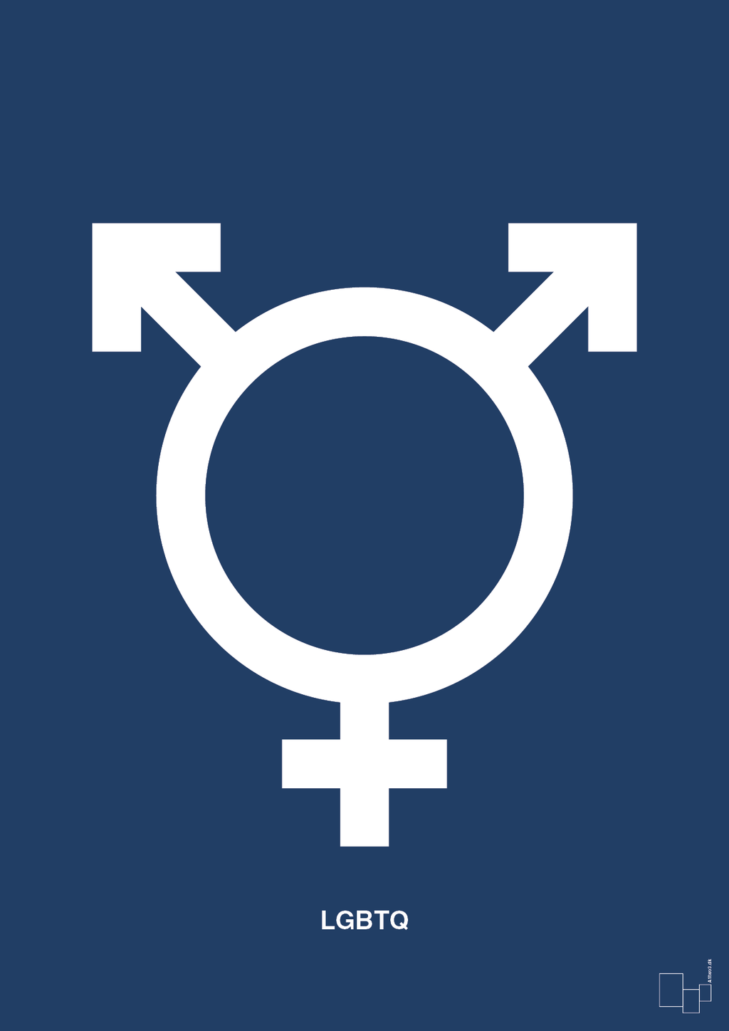 plakat: lgbtq symbol - lapis blue-Symboler-A1two3