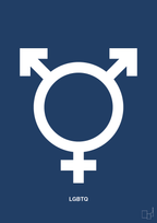 plakat: lgbtq symbol - lapis blue-Symboler-A1two3